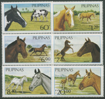 Philippinen 1985 Tiere Pferde Pinto, Palomino, Bay-Horse 1670/75 Postfrisch - Filippine