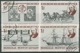 Mongolei 1979 Postmeister Rowland Hill Kutsche Dampfschiff 1230/33 Gestempelt - Mongolei