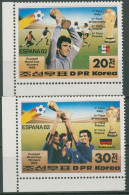 Korea (Nord) 1982 Fußball-WM Spanien Gewinner 2269/70 Ecke Postfrisch - Korea, North