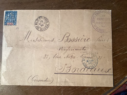Correspondance Militaire Saint-Louis Sénégal 1895 + Ligne J Paquebot F N°2 - Poste Maritime - Batterie Artillerie - Cartas & Documentos