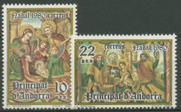 Andorra (span.) 1980 Weihnachten Fresken 136/37 Postfrisch - Unused Stamps