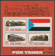 Jemen (Südjemen) 1983 Eisenbahn Lokomotiven Block 13 Postfrisch (C97858) - Yémen