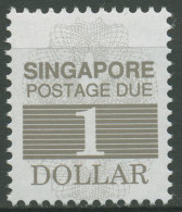 Singapur Portomarken 1989 Ziffern Auf Gestreiftem Feld P 28 Postfrisch - Singapour (1959-...)