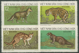 Vietnam 1973 Wildtiere: Rothund, Fischotter, Leopard 719/22 A Ungebraucht O.G. - Viêt-Nam