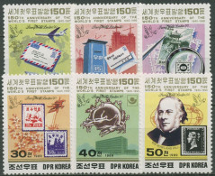 Korea (Nord) 1989 STAMP WORLD LONDON 3044/49 Postfrisch - Corea Del Norte