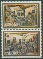 Andorra (span.) 1976 Weihnachten Wandgemälde 105/06 Postfrisch - Unused Stamps