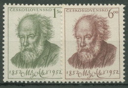 Tschechoslowakei 1952 Maler Mikulás Ales 755/56 Postfrisch - Unused Stamps