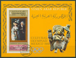 Jemen (Nordjemen) 1969 Kultur-Olympiade Gemälde Block 114 Gestempelt (C97837) - Yemen