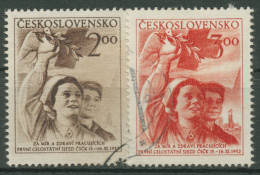 Tschechoslowakei 1952 Rotes Kreuz 770/71 Gestempelt - Usados