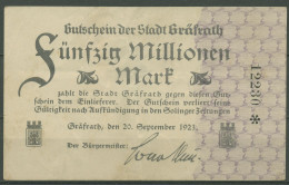 Gräfrath 50 Millionen Mark 1923, Keller 1873 C, Gebraucht (K1193) - Sonstige & Ohne Zuordnung