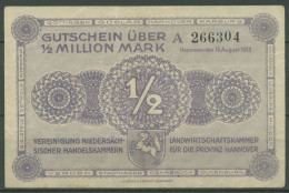 Hannover Kammern 1/2 Million Mark 1923, Keller 2169 A, Gebraucht (K1195) - Autres & Non Classés