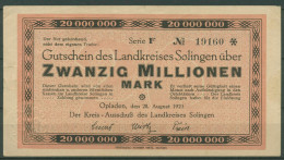 Solingen Kreis 20 Millionen Mark 1923, Keller 4812 C, Gebraucht (K1201) - Other & Unclassified