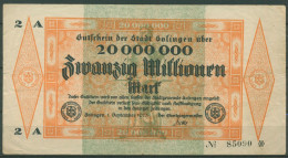 Solingen 20 Millionen Mark 1923, Keller 4809 G, Gebraucht (K1191) - Sonstige & Ohne Zuordnung
