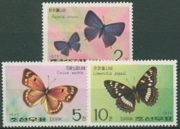 Korea (Nord) 1977 Tiere Insekten Schmetterlinge 1653/55 Postfrisch - Korea (Noord)
