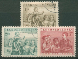 Tschechoslowakei 1952 Kindertag 731/33 Gestempelt - Usados