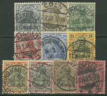 Deutsches Reich 1902 Germania DEUTSCHES REICH O. WZ 68/77 TOP-Stempel - Used Stamps