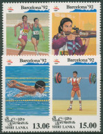 Sri Lanka 1992 Olympische Sommerspiele Barcelona 1001/04 Postfrisch - Sri Lanka (Ceylon) (1948-...)