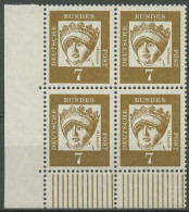 Bund 1961 Bedeutende Deutsche Bogenmarken 348 X 4er-Block Ecke 3 Postfrisch - Neufs