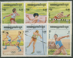 Kambodscha 1984 Olympische Sommerspiele Los Angeles 568/73 Gestempelt - Cambodja