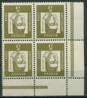 Bund 1961 Bedeutende Deutsche Ecke Aus MHB 347 Yb ER 9.5 4er-Block Postfrisch - Ongebruikt