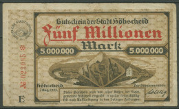 Höhscheid 5 Millionen Mark 1923, Keller 2396 A, Gebraucht (K1128) - Andere & Zonder Classificatie