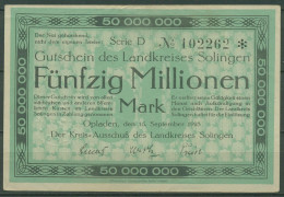 Solingen Kreis 50 Millionen Mark 1923, Keller 4812 G, Leicht Gebraucht (K1198) - Sonstige & Ohne Zuordnung
