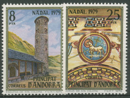 Andorra (span.) 1979 Weihnachten Kirchen 126/27 Postfrisch - Unused Stamps