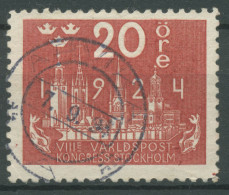 Schweden 1924 Weltpostkongress Stockholm Kirchtürme 147 Gestempelt - Used Stamps