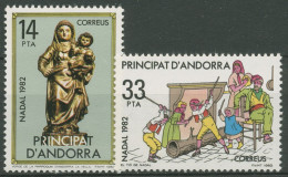 Andorra (span.) 1982 Weihnachten Statue 163/64 Postfrisch - Unused Stamps