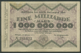 Solingen 1 Milliarde Mark 1923, Keller 4809 Q, Gebraucht (K1190) - Autres & Non Classés