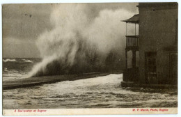 A SOU'WESTER AT BOGNOR / SKELETON POSTMARK / BURWASH, BATEMANS (THOMSON) - Bognor Regis