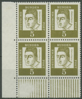 Bund 1961 Bedeutende Deutsche 347 Ya W UR I 4er-Block Ecke 3 Postfrisch - Unused Stamps