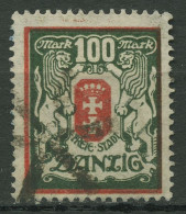 Danzig 1923 Staatswappen Mit WZ 3 Y, 128 Y Mit Korkstempel - Gebraucht