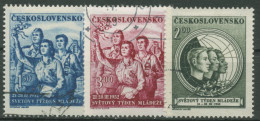 Tschechoslowakei 1952 Woche Der Jugend 712/14 Gestempelt - Oblitérés