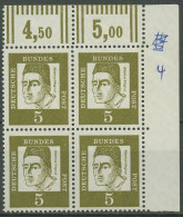 Bund 1961 Bedeutende Deutsche 347 Ya W OR II 4er-Block Ecke 2 Postfrisch - Ongebruikt
