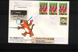 South Korea 1988 Olympic Games Seoul - Fencing Sport Hall - Fencing Women Florett Single Interesting Cover - Ete 1988: Séoul