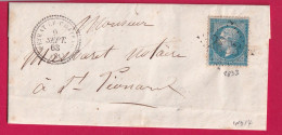 N°22 GC 2833 PEYRAT LE CHATEAU HAUTE VIENNE CAD TYPE 22 POUR ST LEONARD INDICE 14 LETTRE - 1849-1876: Klassieke Periode