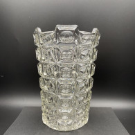 SKLO UNION LIBOCHOVICE Vase Cristal De Bohême 1950 Ht 18cm  #240069 - Vases