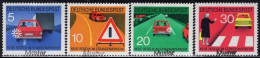 GERMANY(1971) New Traffic Safety Rules. Set Of 4 With MUSTER (specimen) Overprint. Scott No 1059-62. - Other & Unclassified