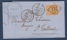 Cérès N° 38 Sur Lettre D'Auch - 1870 Beleg Van Parijs