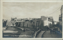 Ae714 Cartolina Cpa  Coloniale Ex Colonie Libia Tripoli Lungo Mare Bastioni - Altri & Non Classificati