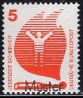 GERMANY(1971) Matches Cause Fire. MUSTER (specimen) Overprint. Accident Prevention. Scott No 1074. - Otros & Sin Clasificación