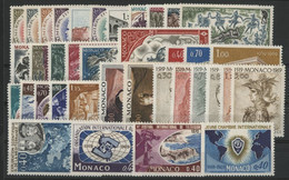 MONACO ANNEE COMPLETE 1969 COTE 50 € NEUFS ** MNH N° 772 à 808 Soit 37 Timbres. TB - Full Years