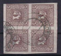 AUSTRIA 1910 - Canceled - ANK 160z - Bloc Of 4 - Usados