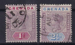 GRENADA 1895 - Canceled - Sc# 40, 42 - Grenada (...-1974)