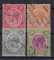 BRITISH HONDURAS 1922-33- Canceled - Sc# 94, 95, 96, 98 - Honduras Britannico (...-1970)