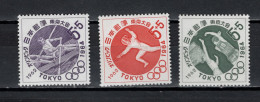 Japan 1962 Olympic Games Tokyo, Rowing, Fencing, Basketball Set Of 3 MNH - Verano 1964: Tokio