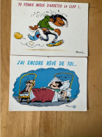 2 CP  GASTON LAGAFFE  Franquin  ANNÉES 1993 & 1994 - Comicfiguren