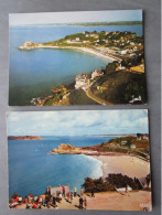 CP 22 Côtes Du Nord PERROS GUIREC LOT DE 2 CARTES^- La Plage De TRESTRIGNEL Et La Pointe Du Château - Perros-Guirec