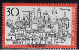 GERMANY(1971) Nuremberg. MUSTER (specimen) Overprint. Scott No 1068. - Sonstige & Ohne Zuordnung